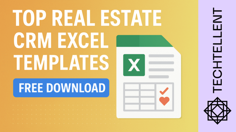 Real Estate CRM Excel Template Spreadsheet for Agents with Lead Tracking and Follow-up Columns