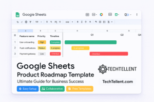 Google Sheets product roadmap template for planning and tracking projects effectively