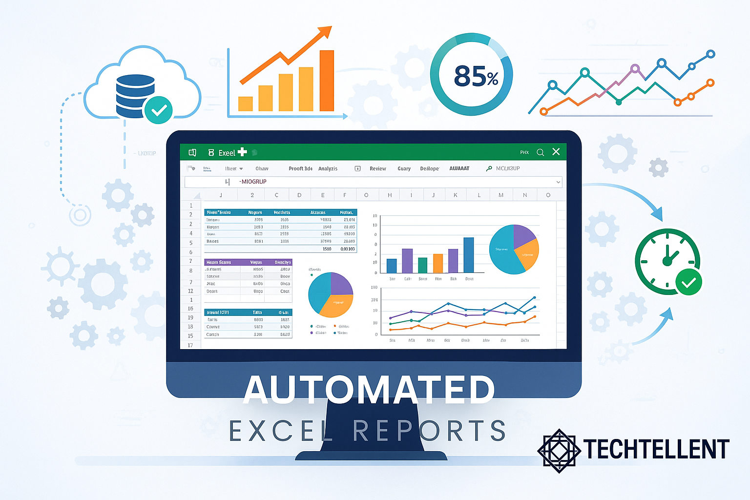 Dashboard screenshot showing how to Automate Excel Reports for faster data analysis and reporting.
