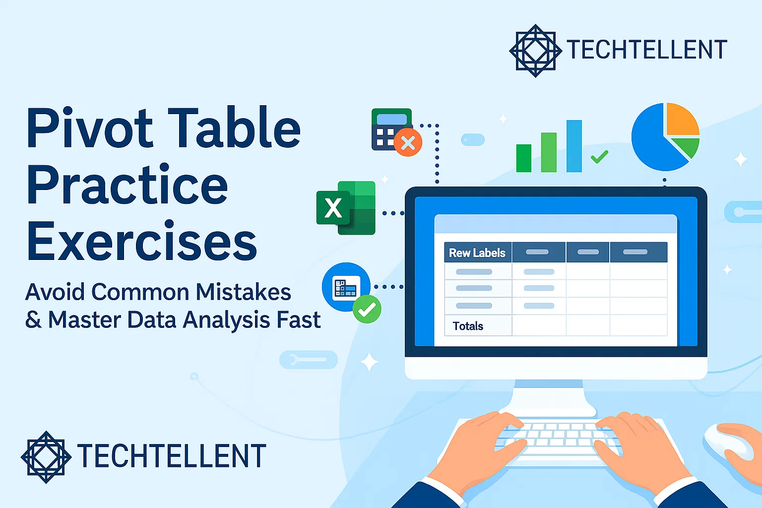 Pivot table practice exercises in Excel with step-by-step examples