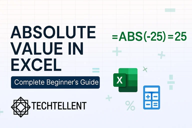 How to use absolute value in Excel with ABS formula