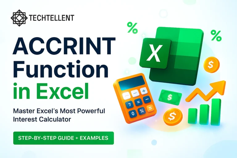 ACCRINT function in Excel with syntax and examples
