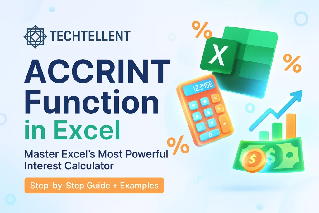 ACCRINT function in Excel with syntax and examples
