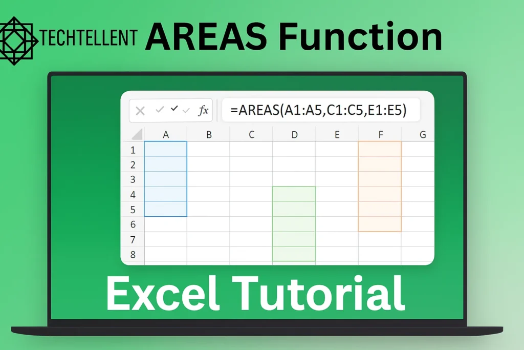 AREAS Function in Excel with syntax and examples explained
