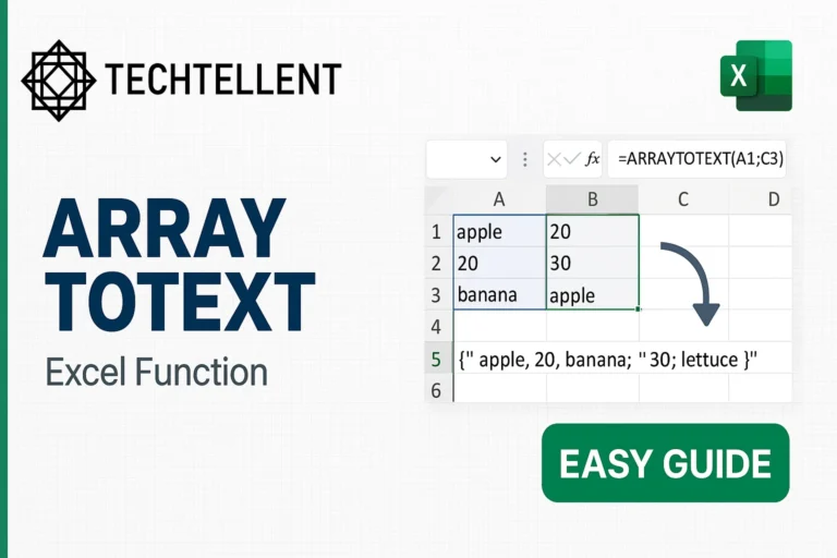 ARRAYTOTEXT Function in Excel with examples and guide