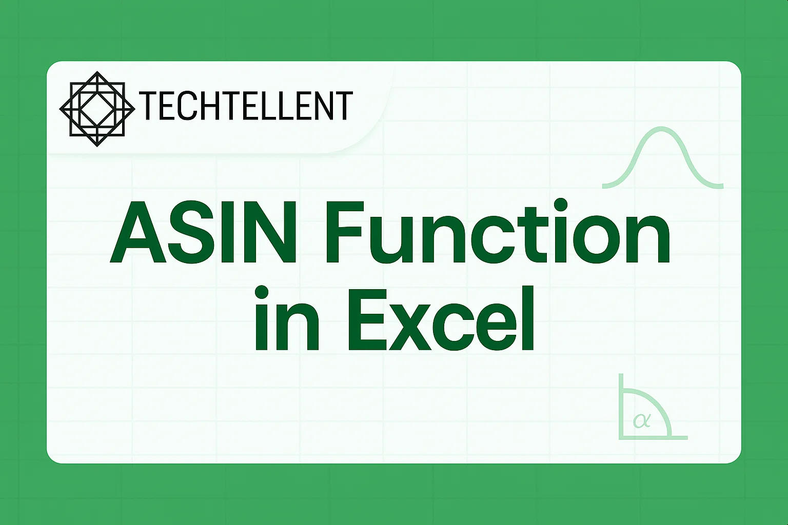 ASIN Function in Excel with syntax, formula, and examples