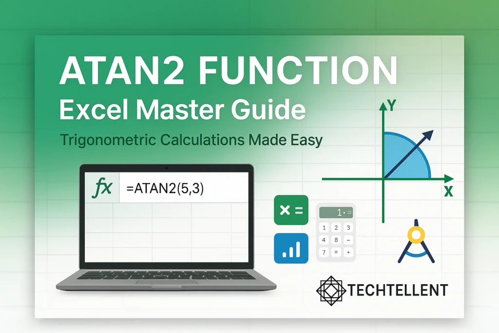 ATAN2 function in Excel with examples and step by step guide