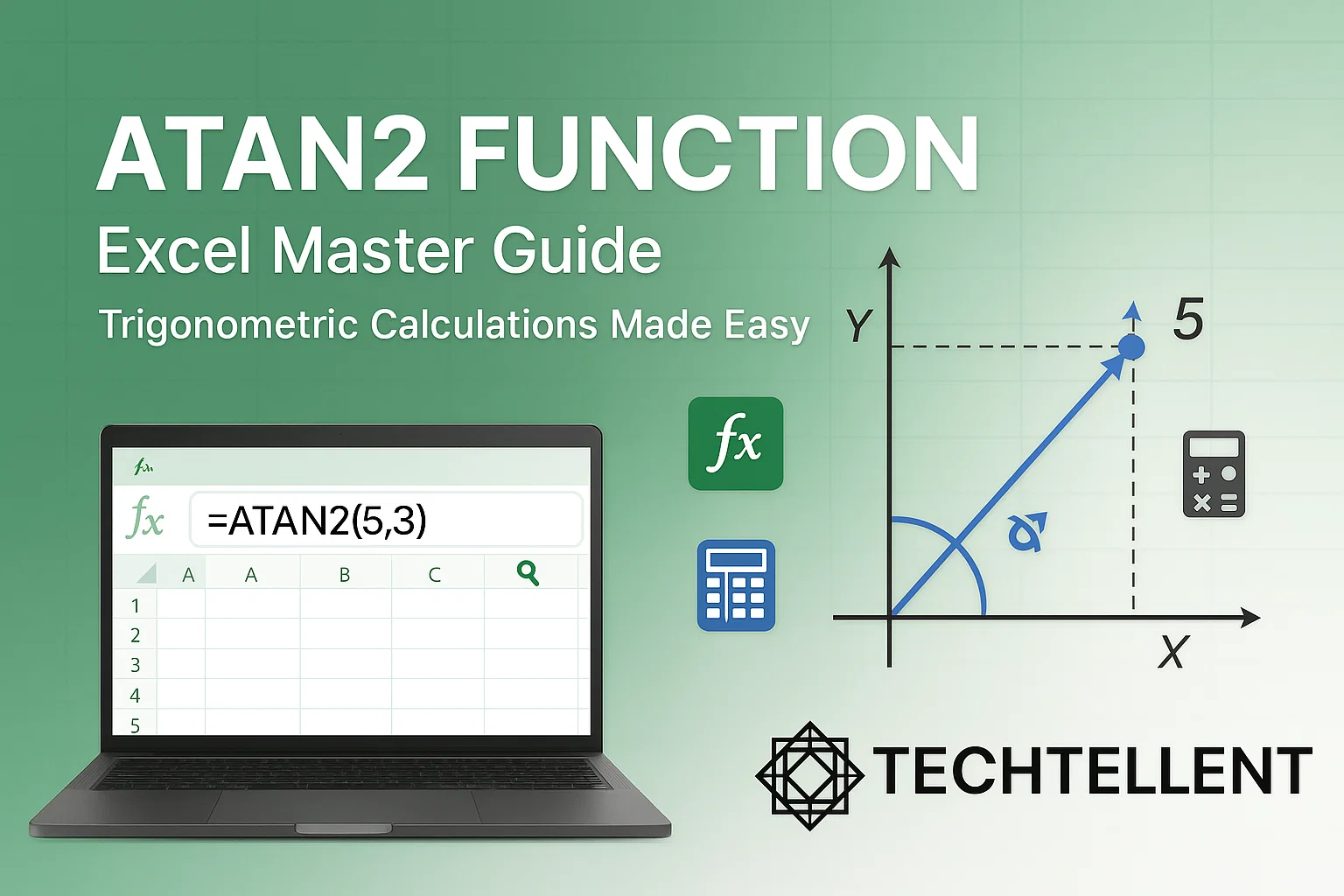 ATAN2 function in Excel with examples and step by step guide