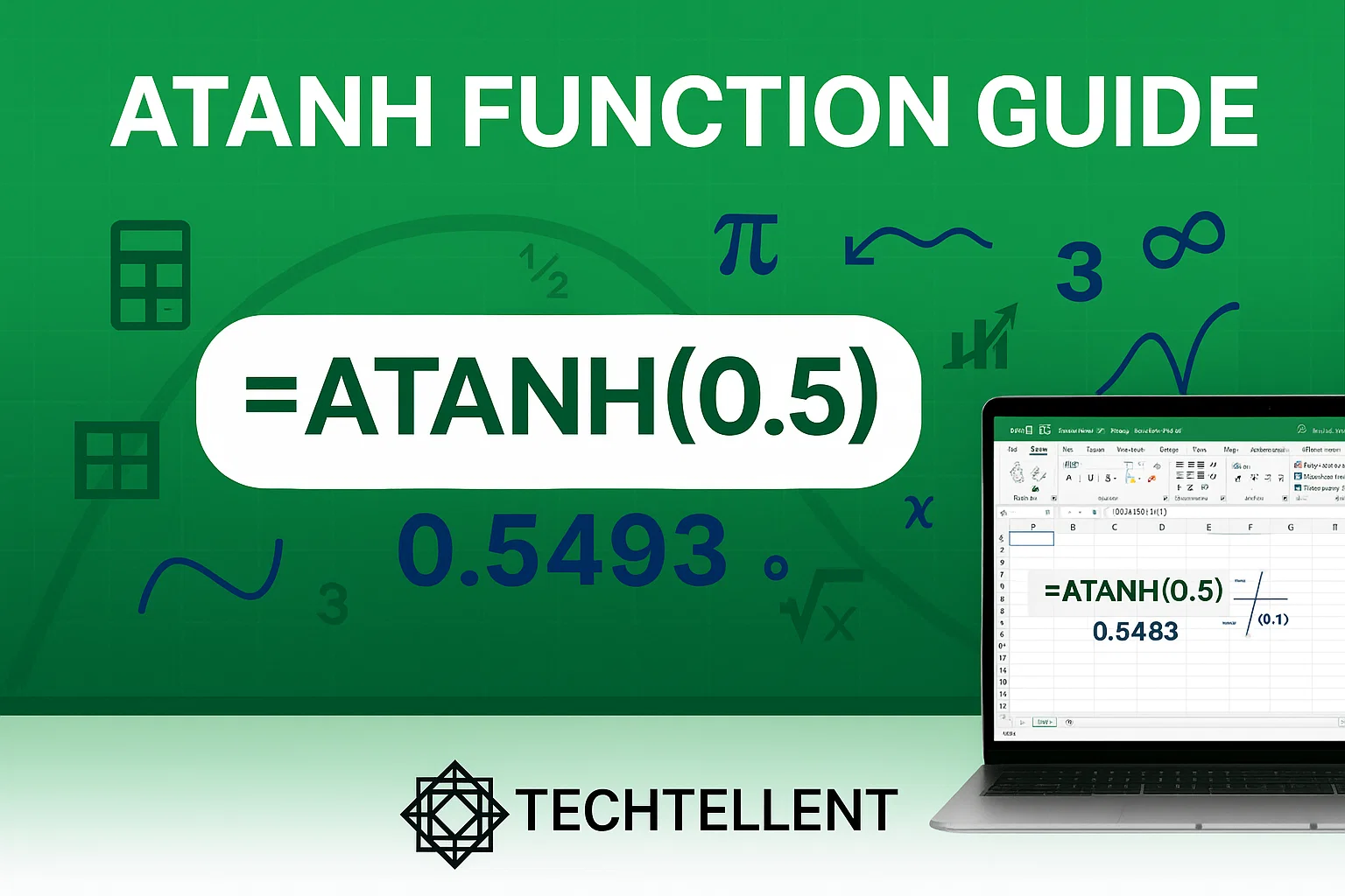 ATANH function in Excel with syntax and examples