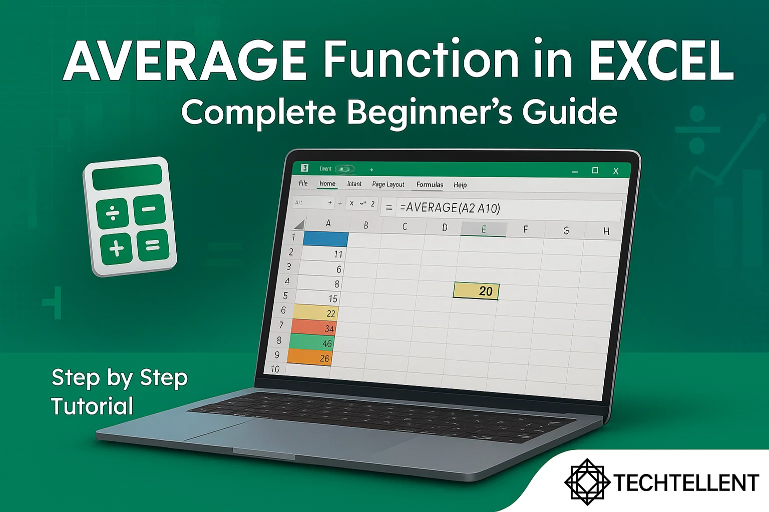AVERAGE function in Excel formula with examples