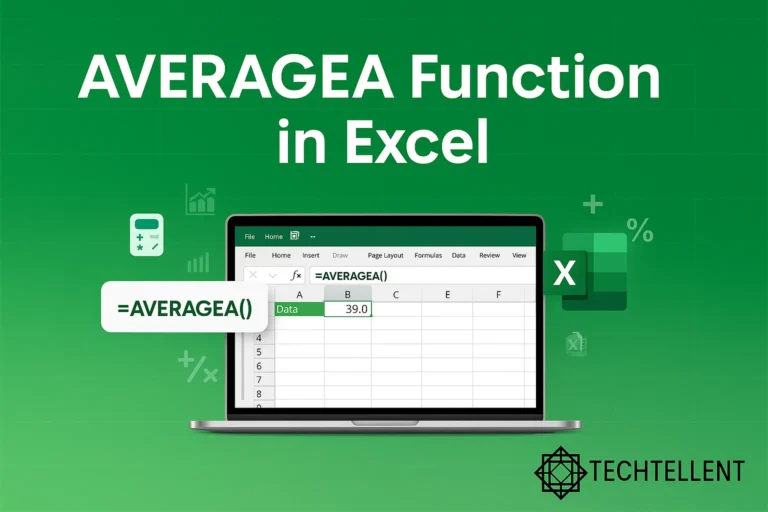 AVERAGEA function in Excel formula with examples