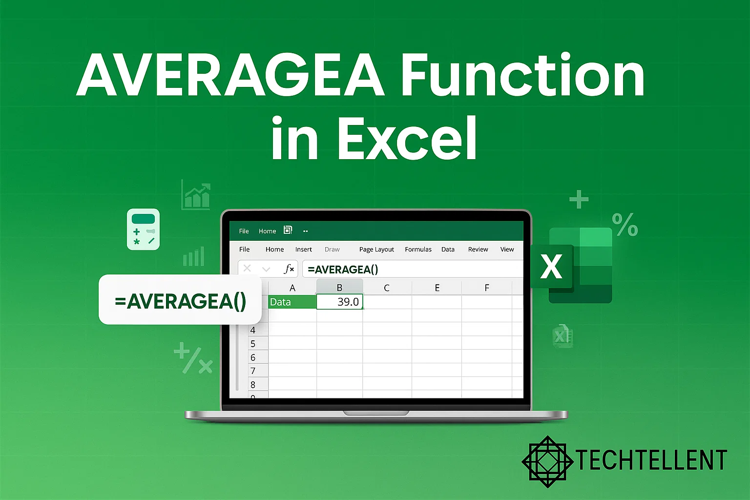 AVERAGEA function in Excel formula with examples