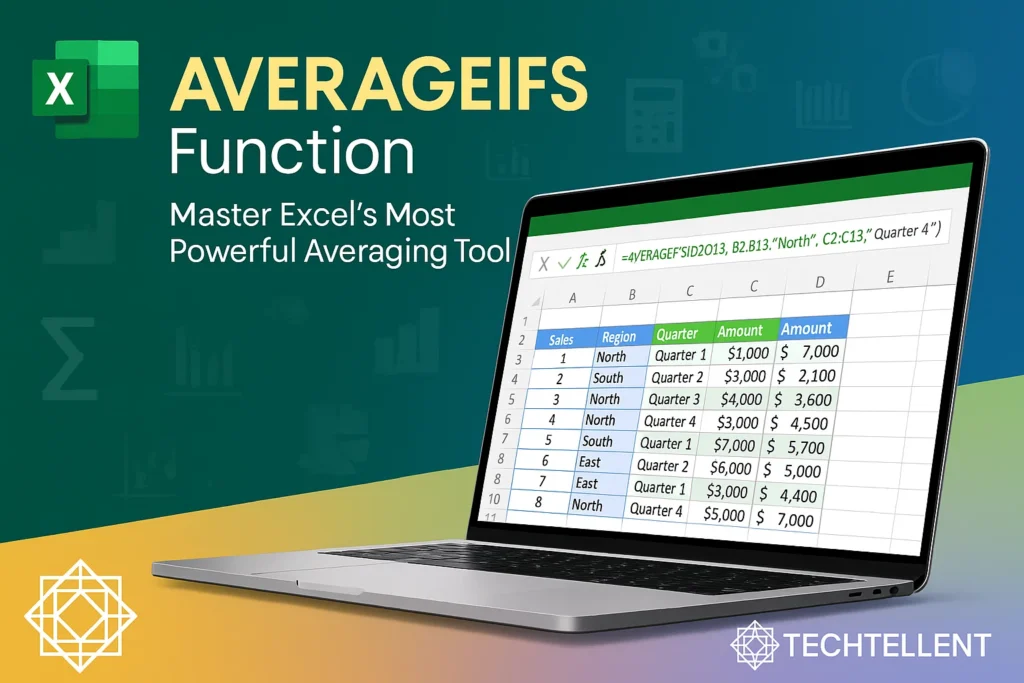 AVERAGEIFS function in Excel formula with examples