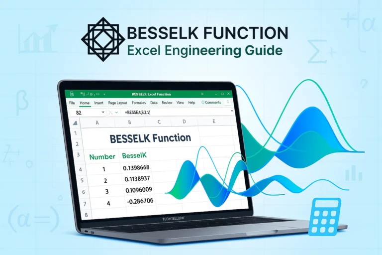 BESSELK function in Excel with formula and example
