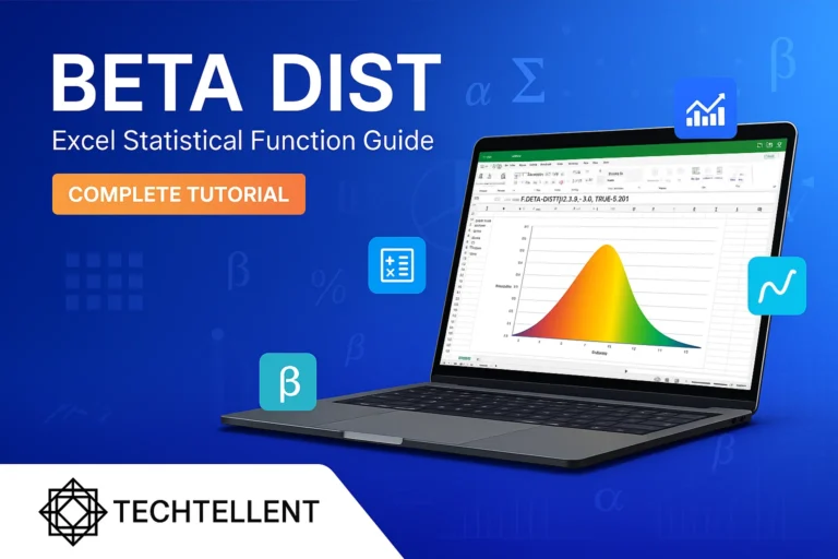 Excel BETA DIST function syntax and example tutorial