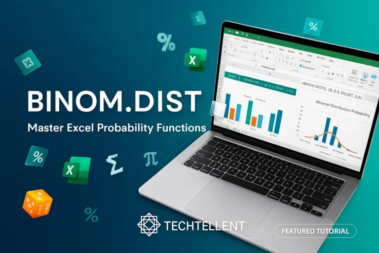 BINOM DIST in Excel 5 steps tutorial with examples and binomial distribution formula