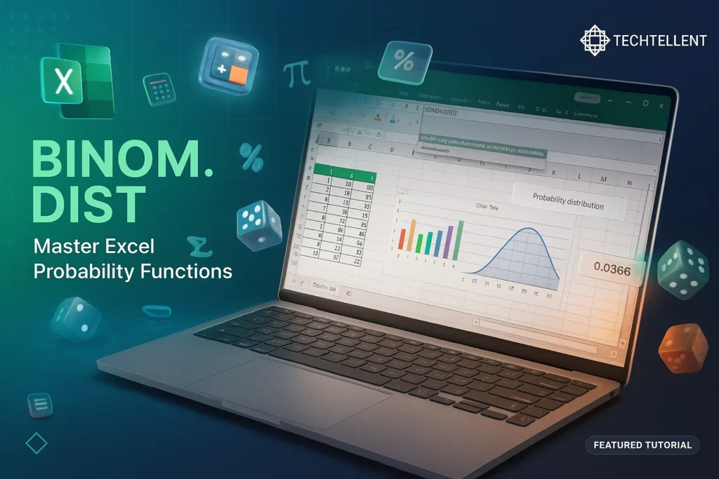 BINOM DIST in Excel 5 steps tutorial with examples and binomial distribution formula